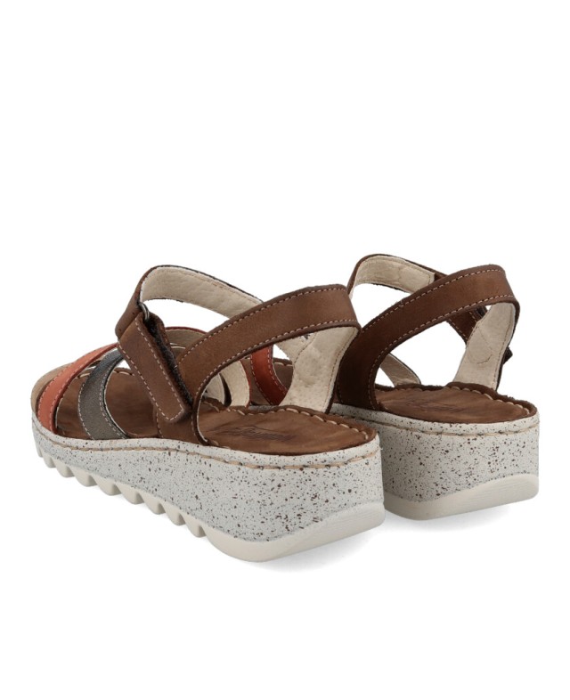 Wedge Sandal Walk Fly 9371 30030 for women in a combination of colors