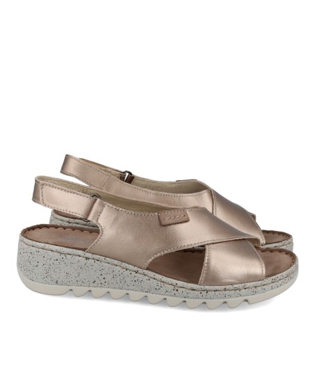 Walk and Fly 9371 41651 metallic sandals