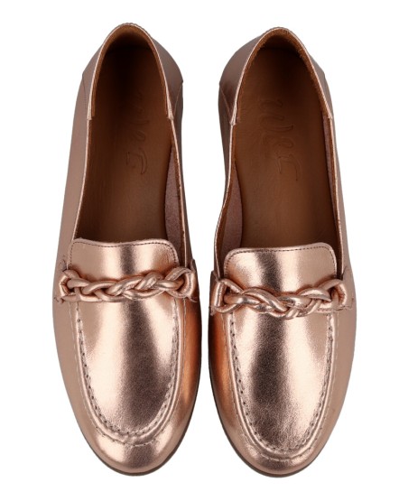 Bronze leather loafers W&F 35-48-722 A4