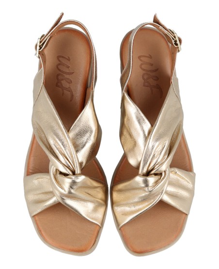 W&F 21-500 gold high heel sandals