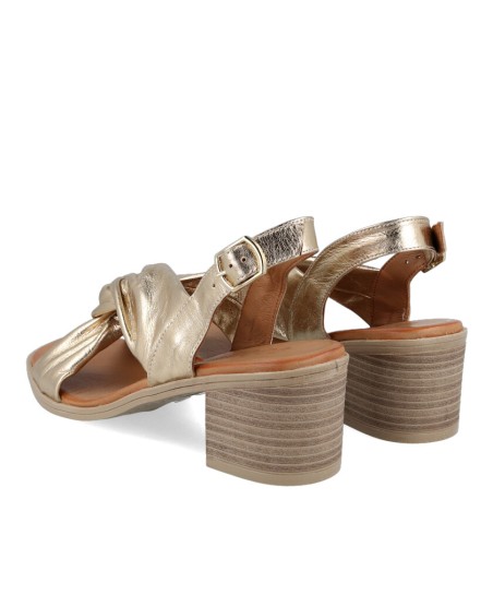 Sandalias de tacón doradas W&F 21-500