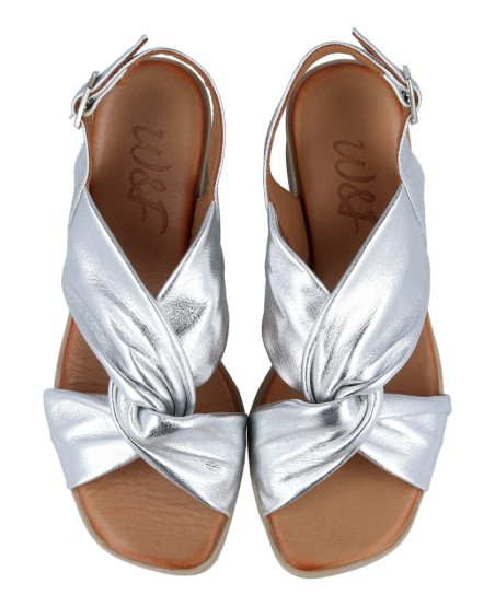 Women's silver sandals W & F 21-500