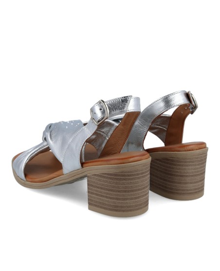 Sandalias de mujer plateadas W & F Doubleface 21-500