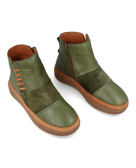 Botines verde oliva mujer W&F Salamander 21-503 B4