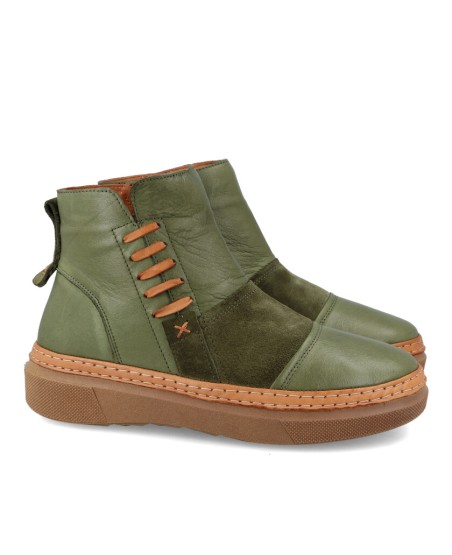 Botines verde oliva mujer W&F Salamander 21-503 B4