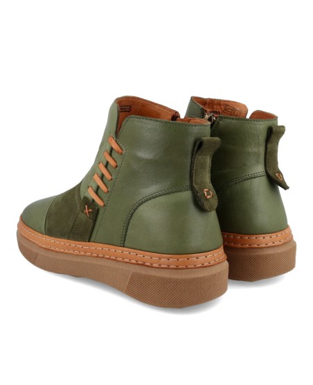 Botines verde oliva mujer W&F Salamander 21-503 B4