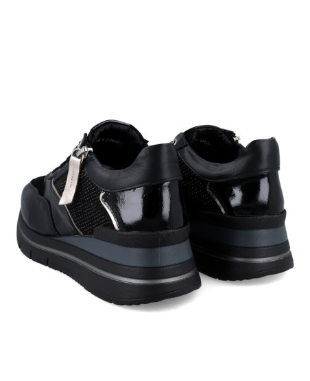 Zapatillas negras mujer W&F Nimega SS24-11 B4