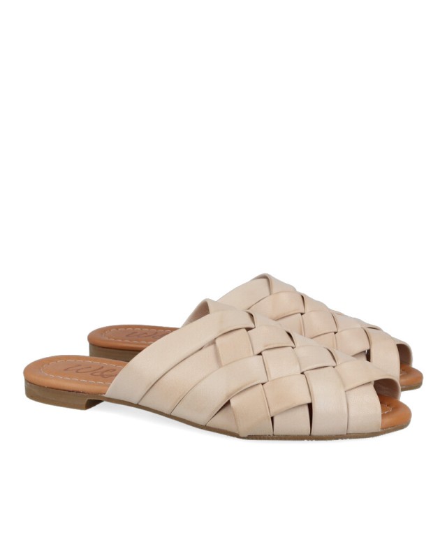 W&F Hera B-4 OW A5 flat peep toe sandals