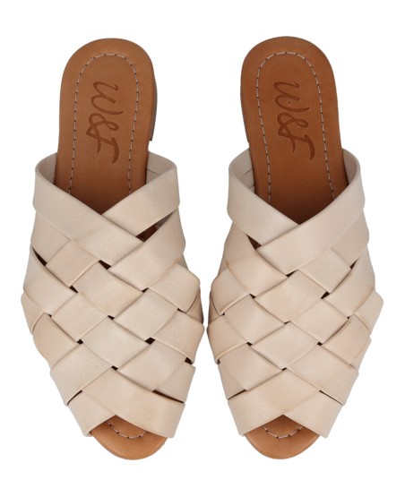 W&F Hera B-4 OW A5 flat peep toe sandals