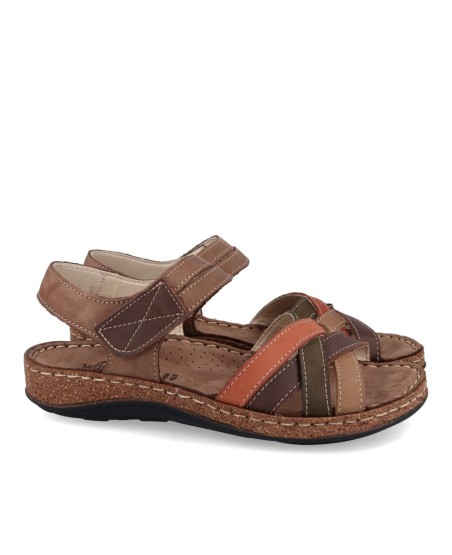 Brown sandals Walk & Fly Mediterraneo 3861 43170