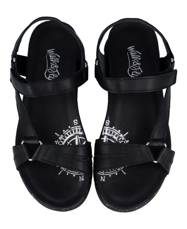 Black sandals Walk & Fly Miramare 8352 21620 A5