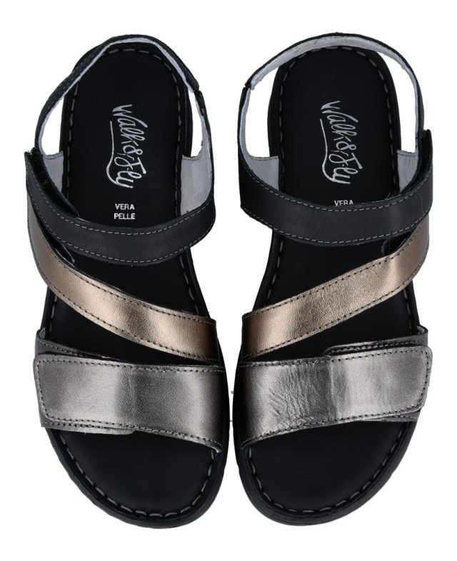 Sandalias metalizadas Walk & Fly Basilea 3066 47200 A5 Sandalias metalizadas Walk & Fly Basilea 3066 47200 A5