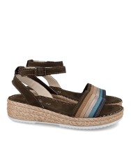 Walk & Fly Zahara 3087 48460 Khaki wedge sandal Walk & Fly Zahara 3087 48460 Khaki wedge sandal