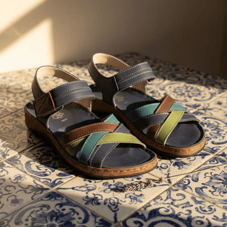 Sandalias Walk & Fly BLU/TDM - bodegon_1