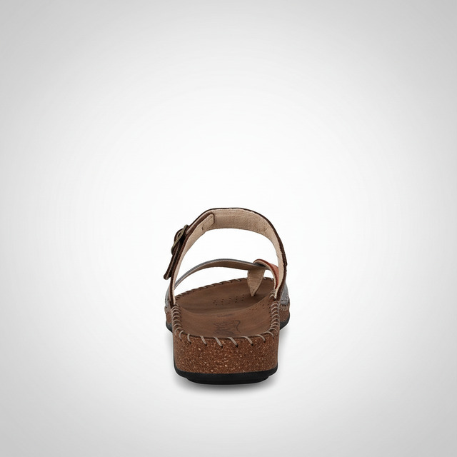 Sandalias Bio mujer  ESPRESSO/ACCIAIO/MAT - vista_back