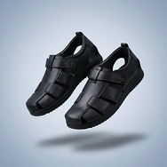 Sandalias piel Walk  NERO - 06_floating_2