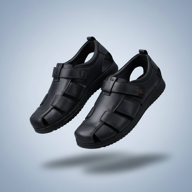 Sandalias piel Walk  NERO - 06_floating_2