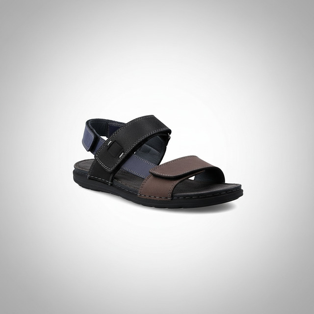 Sandalias hombre Wal NERO/PIOMBO/BLU - 03_vista_3quarter