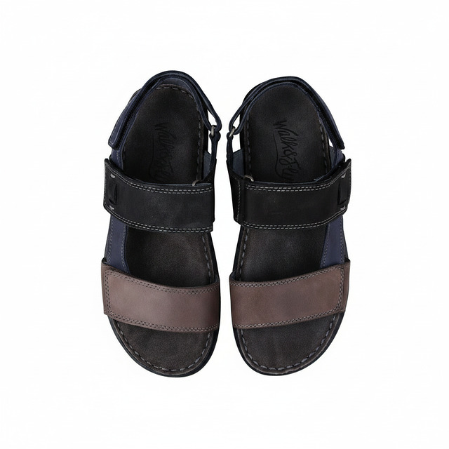 Sandalias hombre Wal NERO/PIOMBO/BLU - 04_vista_top