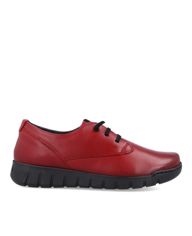 Zapatos piel Walk and Fly Gran Via 749 002L B3 en color rojo