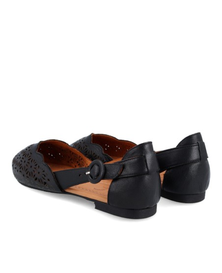 Black designer sandals W&F B14-5000 A4