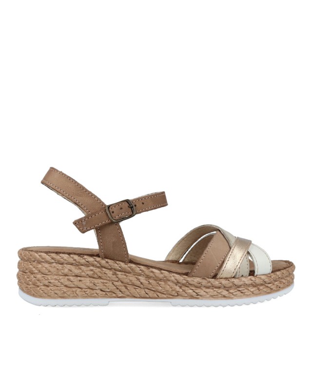 Low wedge sandals Walk Fly 3087 37020 for women